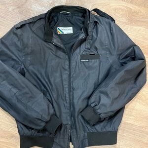 Vintage 80s Members Only Classic Black Bomber Jacket